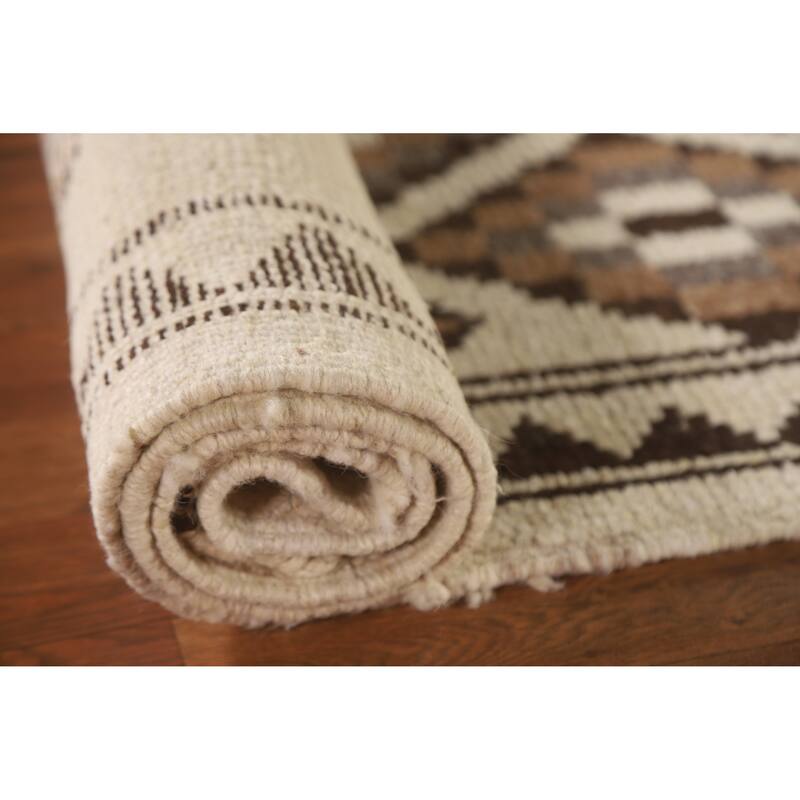 Natural Dye Tribal Anatolian Oriental Runner Rug Handmade Wool Carpet - 2'11"x 11'10"