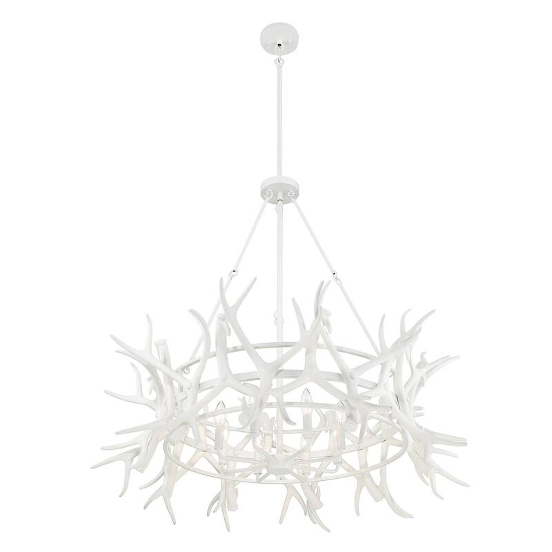 Savoy House 1-1760-8 Daniels 8 Light 40" Wide Antler Drum Chandelier