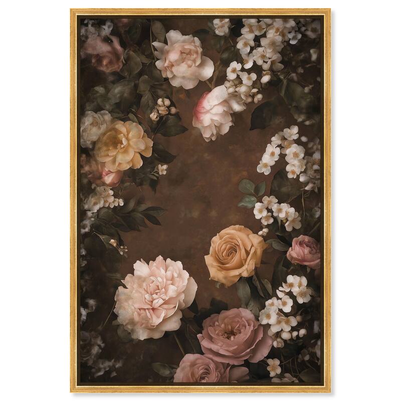 Faded Florals Fable I Canvas by Art Remedy - Gold - 16" x 24"