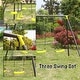 preview thumbnail 6 of 7, Metal Frame Swing Set Outdoor Swing Set, Swing Slide Playset - 100.78"L x 53.54"W x 70.86"H