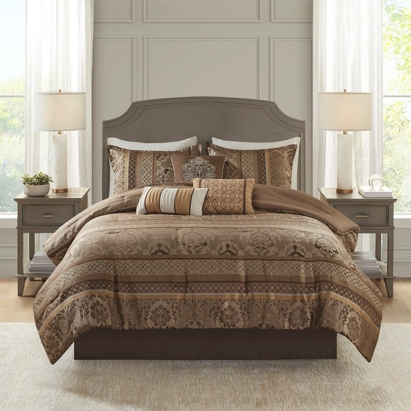 Madison park palisades 7 piece comforter set brown new arrivals queen