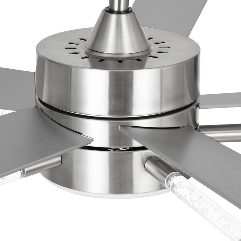 Moasis 5 Blades 60'' Ceiling Fan with Lights and Remote Control,Crystal Rod Design and Memory Function