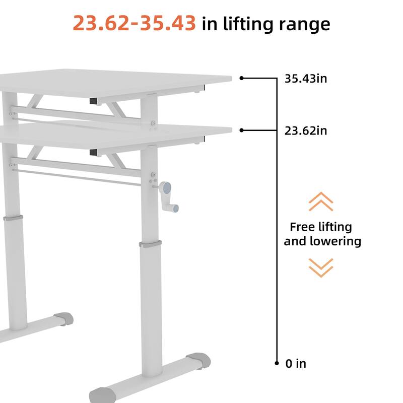 Adjustable Study Desk for Kids & Adults - Height-Adjustable, Multi-Purpose Home/Office Desk, Compact Design