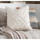 preview thumbnail 1 of 5, Livabliss Nadra Textured Chevron Bohemian Pillow 18"H x 18"W - Cover Only - White