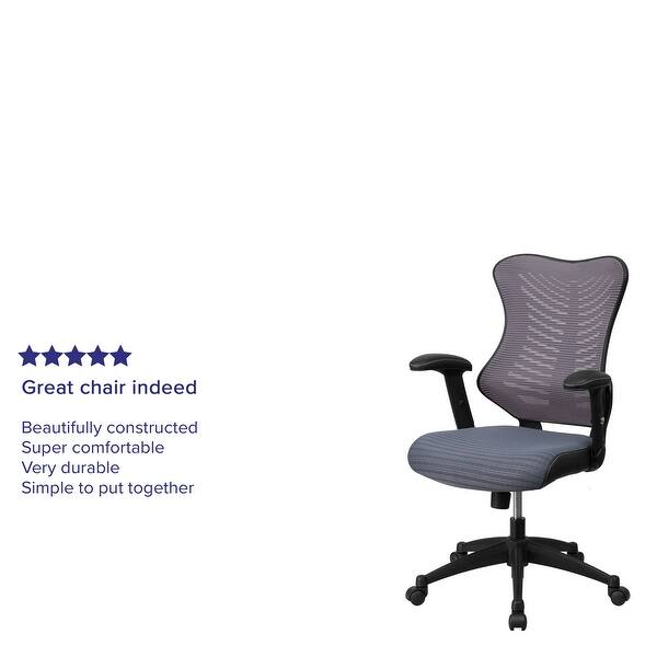 Mid Back Mesh Swivel Ergonomic Task Office Chair With Flip Up Arms On Sale Overstock 10125378