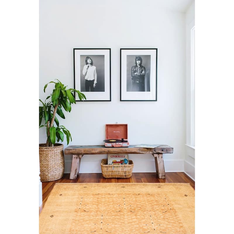 ECARPETGALLERY Hand-knotted Peshawar Oushak Brown Wool Rug - 9'10 x 13'5