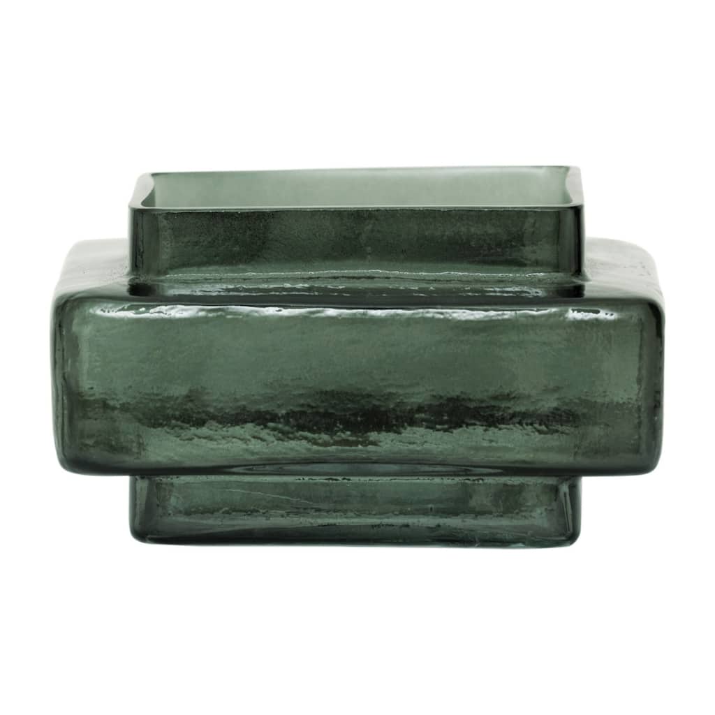 Extra Large Hammered Glass Tealight Holder - 4.5" - Green
