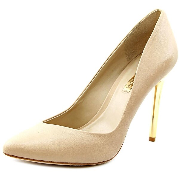 bcbg gold heels