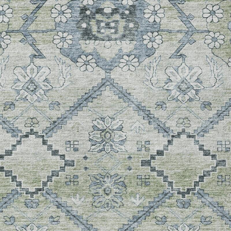 HomeRoots Floral Transitional Rectangle Outdoor Rug