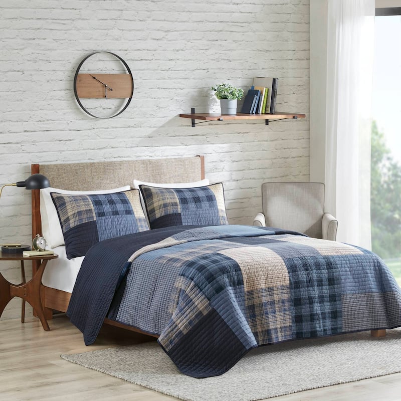 Woolrich Winter Hills Tan Oversized Cotton Quilt Set