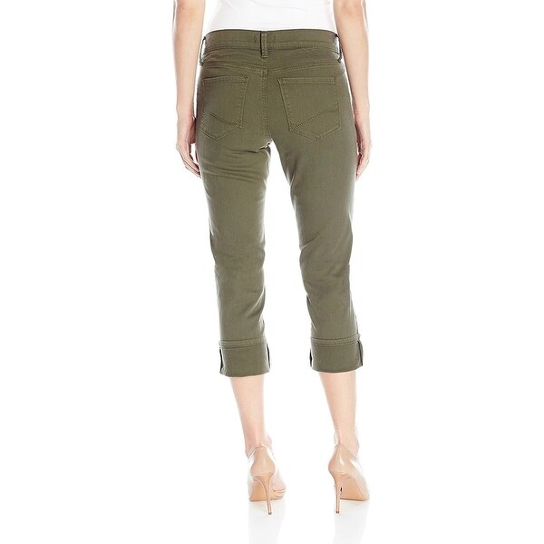 womens khaki cropped jeans