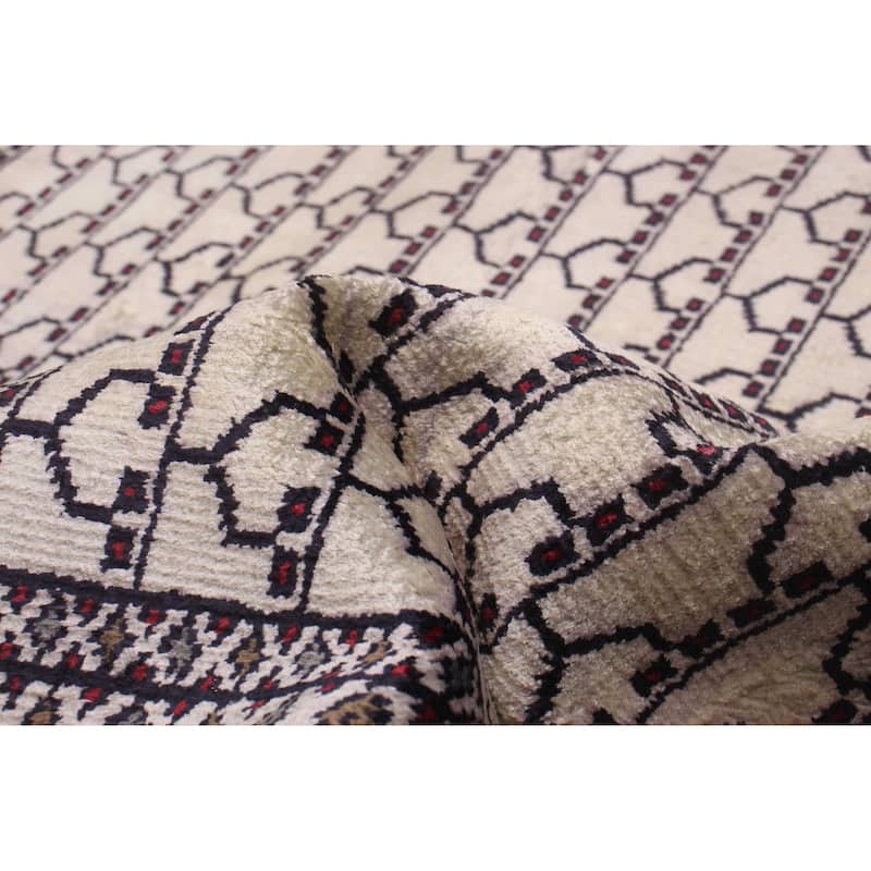 ECARPETGALLERY Hand-knotted Kashmir Grey Viscose Rug - 3'11 x 6'3