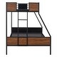 preview thumbnail 5 of 11, Twin over Full Metal Bunk Bed with Safety Rail