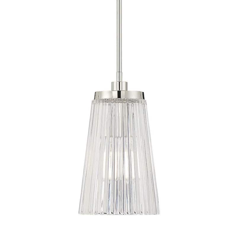 Savoy House 7-1742-1 Chantilly 8" Wide Mini Pendant - Polished Nickel