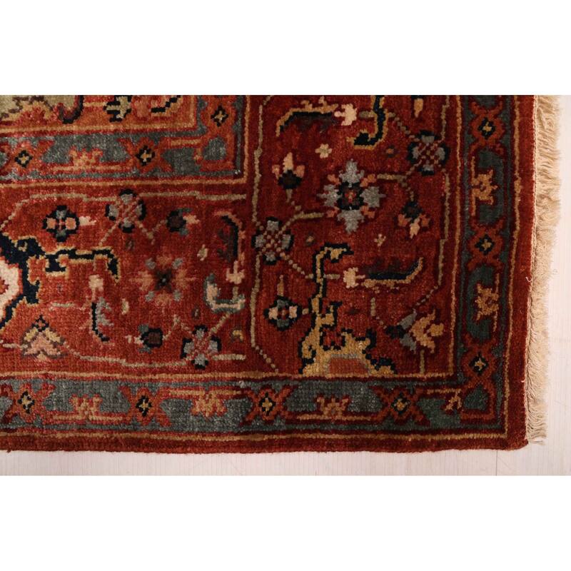 ECARPETGALLERY Hand-knotted Jules Sultane Dark Copper Wool Rug - 5'6 x 8'8