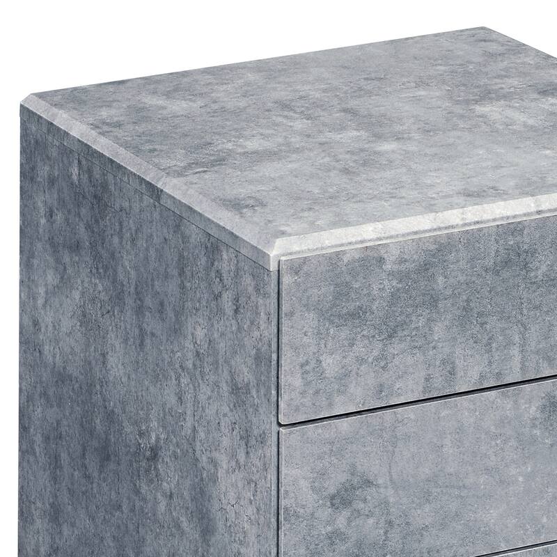 Mestica Faux Concrete 3-drawer File Cabinet