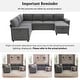 preview thumbnail 10 of 29, U-Shaped Convertible Sectional Sofa Bed with Storage Chaise by Harper&Bright Designs