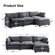 preview thumbnail 140 of 150, Corduroy Sectional Sofa with Removable Ottomans & Ultra-soft Cushions for Living Room & Bedroom