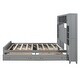 preview thumbnail 7 of 43, Queen Wooden Bed with Storage and Outlets - Elegant Grey Design