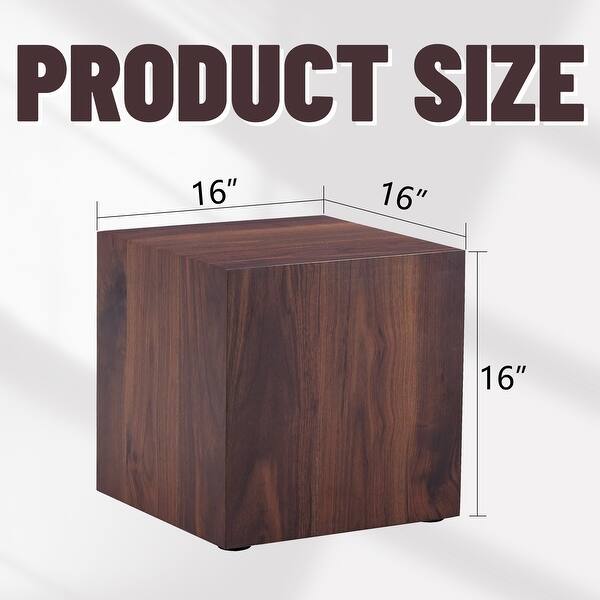 16*16*16 Inch Walnut Wood Grain MDF Coffee Table - Luxurious Design ...