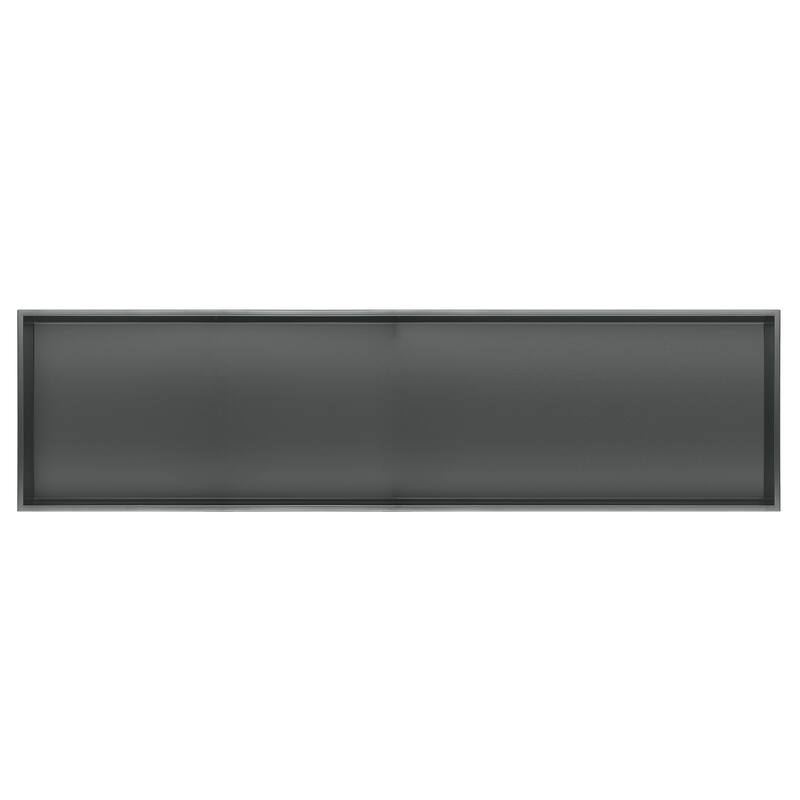 12-in x 48-in Ultra-thin Frame Recessed Stainless Steel Shower Niche Gun Metal Black
