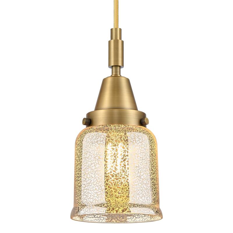 Innovations Lighting 447-1P-G58 Bell 5" Wide Mini Pendant with - Brushed Brass
