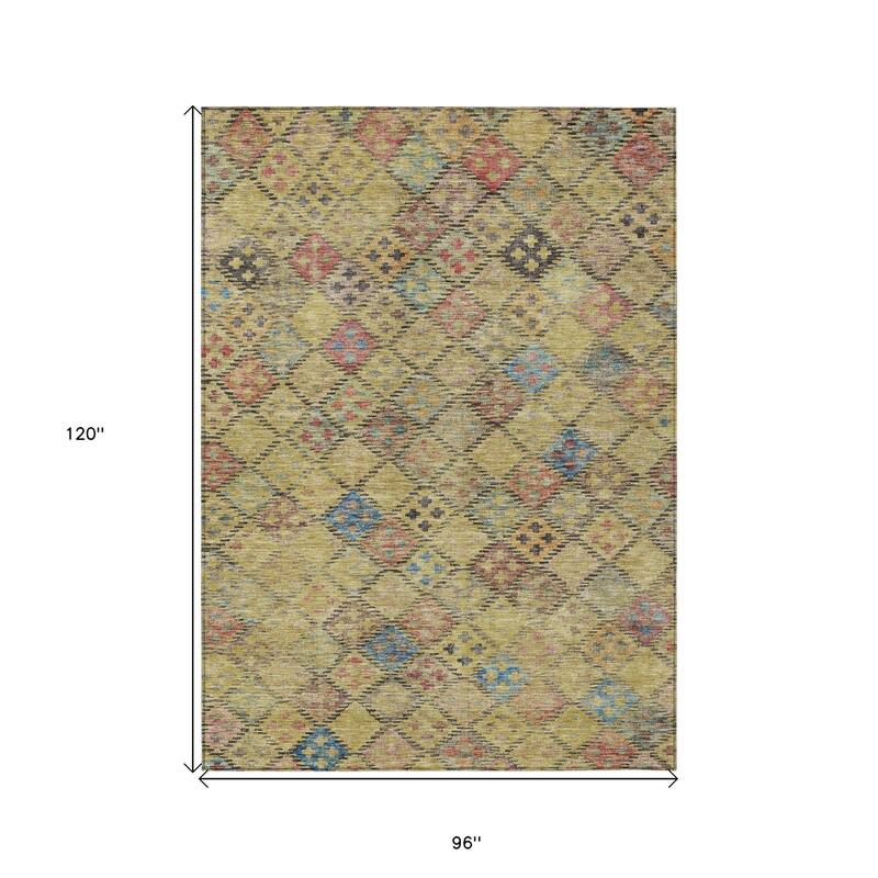 HomeRoots Geometric Transitional Rectangle Outdoor Rug
