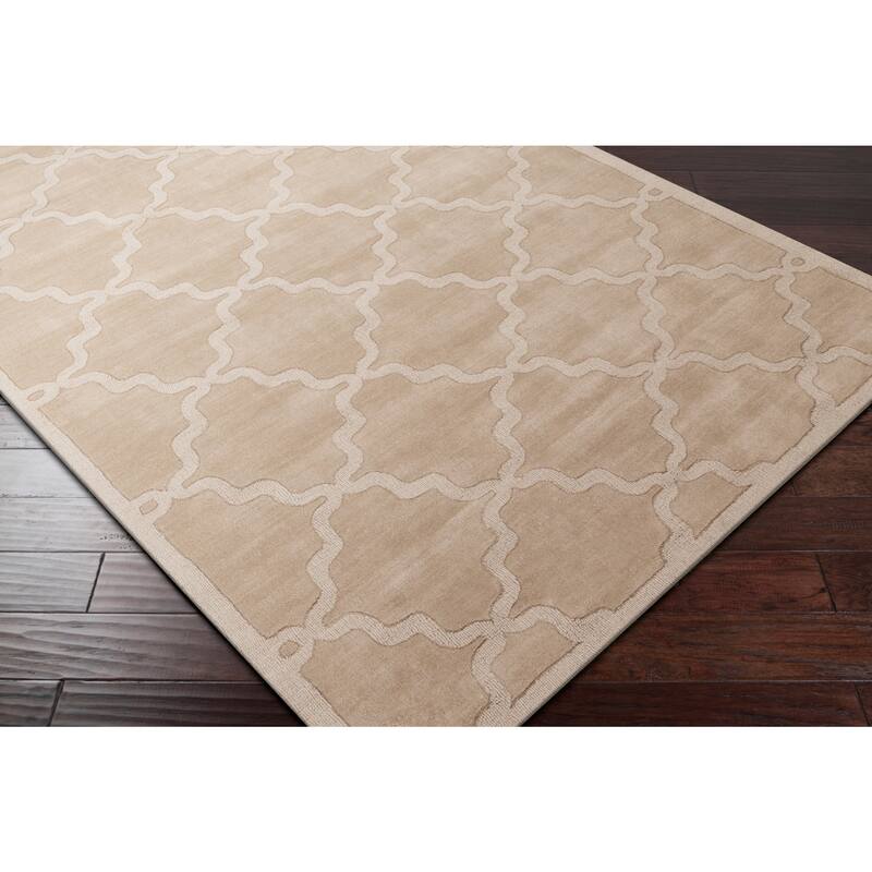 Hand-Tufted Amy Tone-on-Tone Lattice Wool Rug
