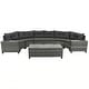 preview thumbnail 16 of 25, 8-pieces Outdoor Wicker Round Sofa Set, Half-Moon Sectional Sets All Weather