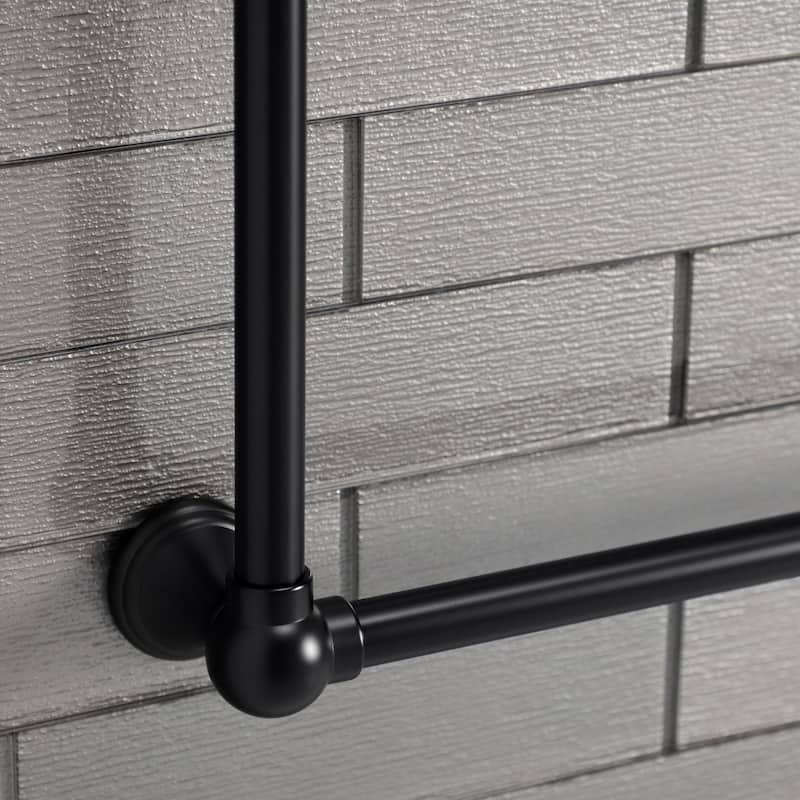 Maximilien 30 in. Wall Mount Towel Rack in Brushed Brass