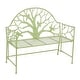preview thumbnail 2 of 0, 43-inch Tree Green Metal Bench