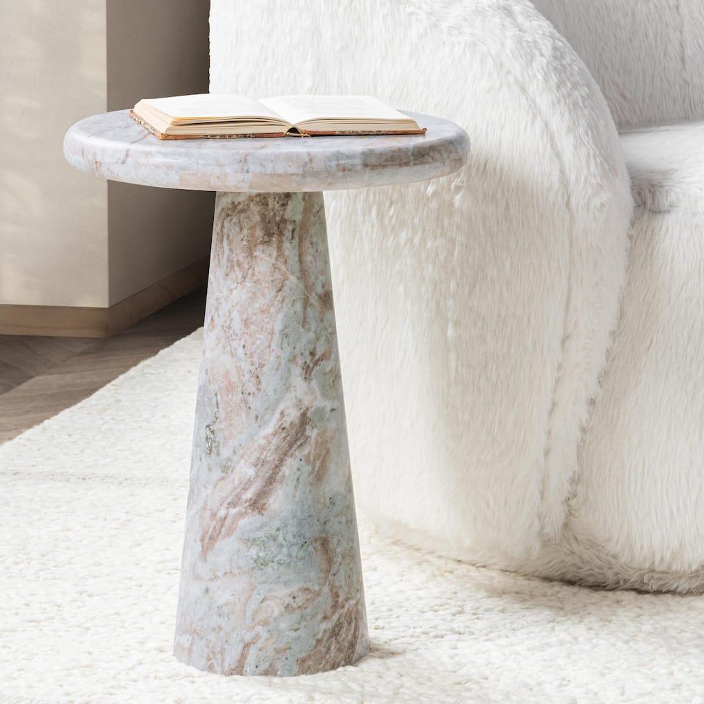 Huxley Marble Round Accent Table