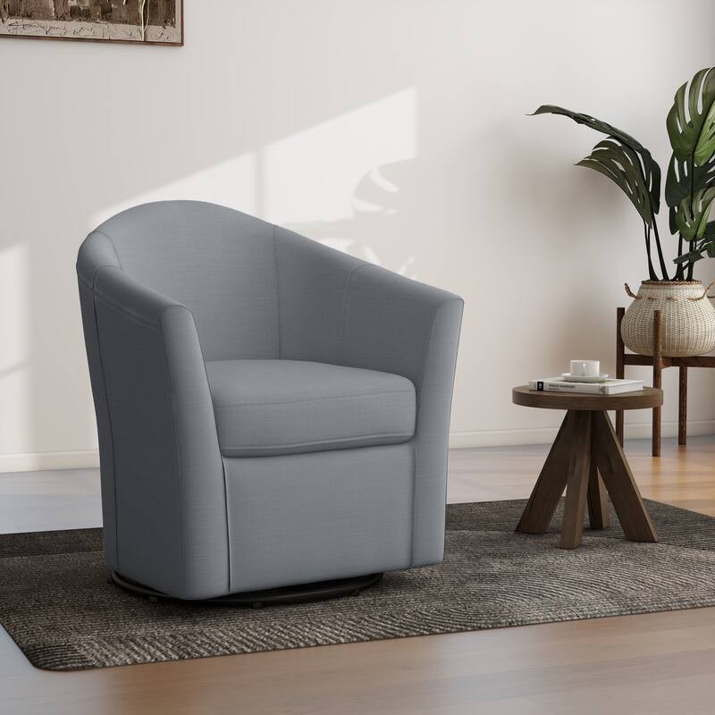Swivel Accent Chair with Metal Base - 30.7"W x 29.9"H x 27.5"D