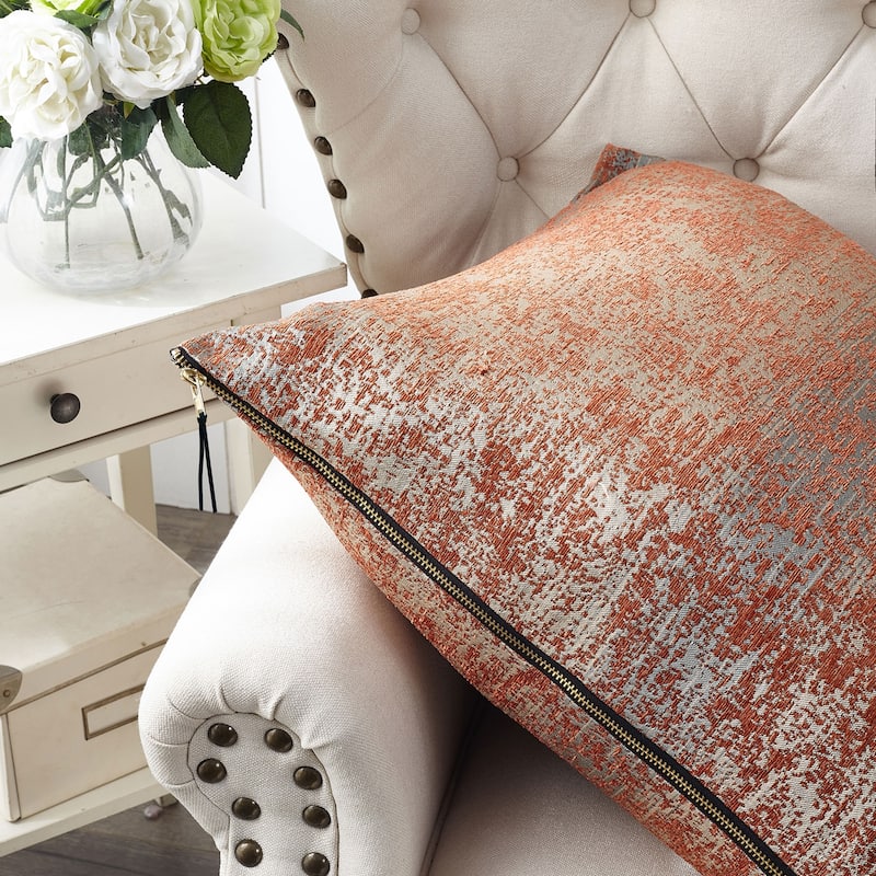Peralta 2-piece Jacquard Chenille Zipper Pillow Shell Set, NO INSERT
