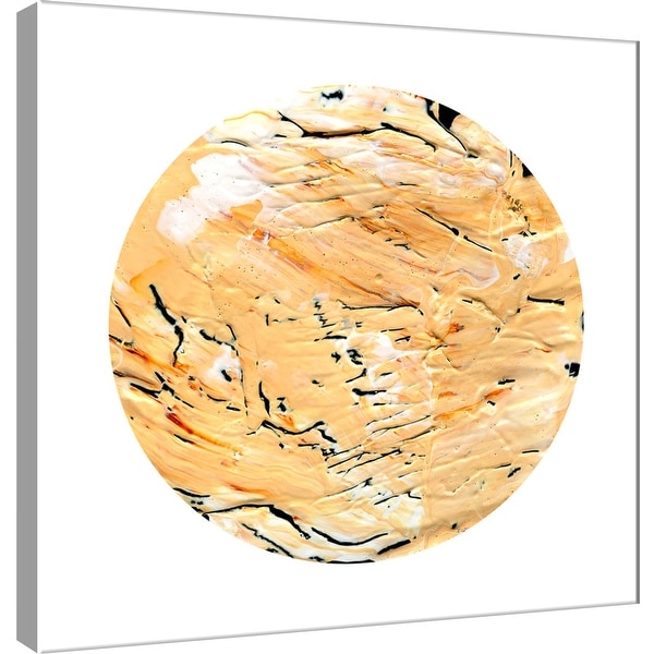 PTM Images 9-101114 PTM Canvas Collection 12" x 12" - "Painterly Circle on White H" Giclee Abstract Art Print on Canvas