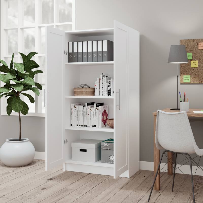 Prepac Elite Accent Cabinet with Panel Doors 16.75" D x 32" W x 65" H - 32 in W x 65 in H x 16.75 in D