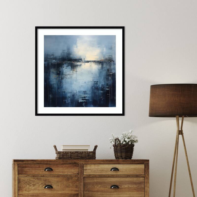 Midnight Abstract by Tradelink inhouse artist Wood Framed Wall Art Print