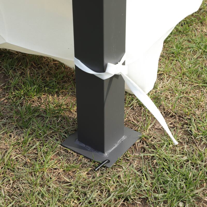 13 x 10 Outdoor Gazebo Canopy Tent With Ventilated Double Roof And Mosquito net for Lawn(Detachable Mesh Screen On All Sides)