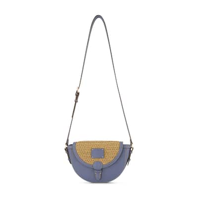 Tommy Bahama Raffia/PU Crossbody Flap Bag