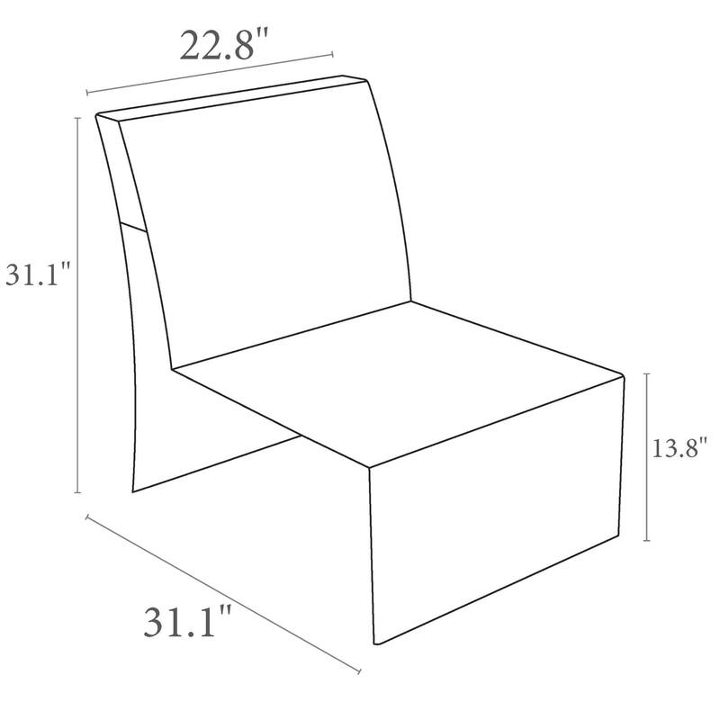 31" Brown Outdoor Patio Wickerlook Extension Part with Natural Sunbrella Cushion