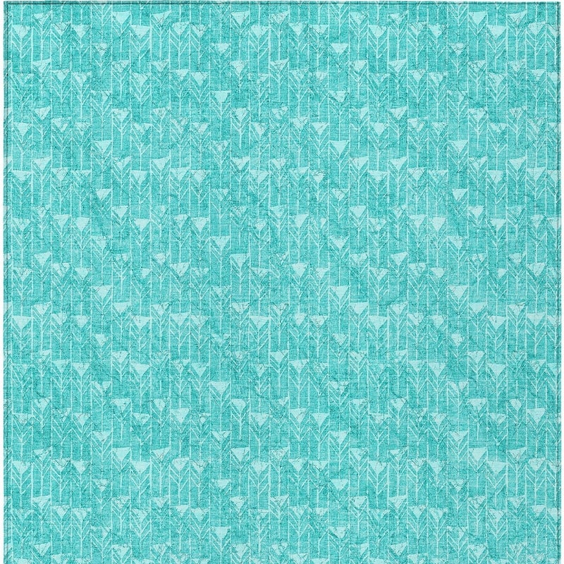 Pave Abstract Shapes Weather Resistant Timeless Fusion Outdoor Rug