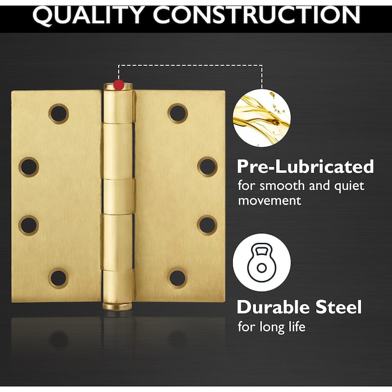 Design House 189878 4-1/2" x 4-1/2" Plain Bearing Square Corner