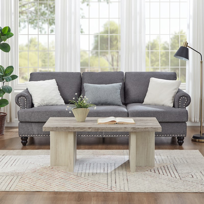 Roundhill Furniture Mchome 3-Piece Coffee Table Set, Coffee Table and Two End Tables