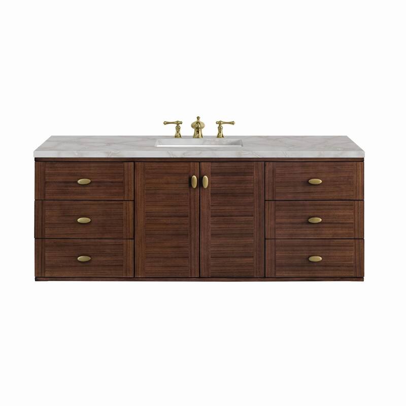 James Martin Vanities 670-V60S-3VSL Amberly 60" Single Basin Wood