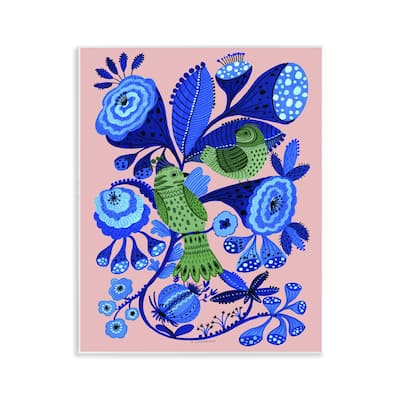 Stupell Folk Style Birds in Nature Wall Plaque Art Design By Kay Widdowson