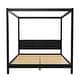 preview thumbnail 10 of 35, Walker Edison Minimalist Canopy King Bedframe