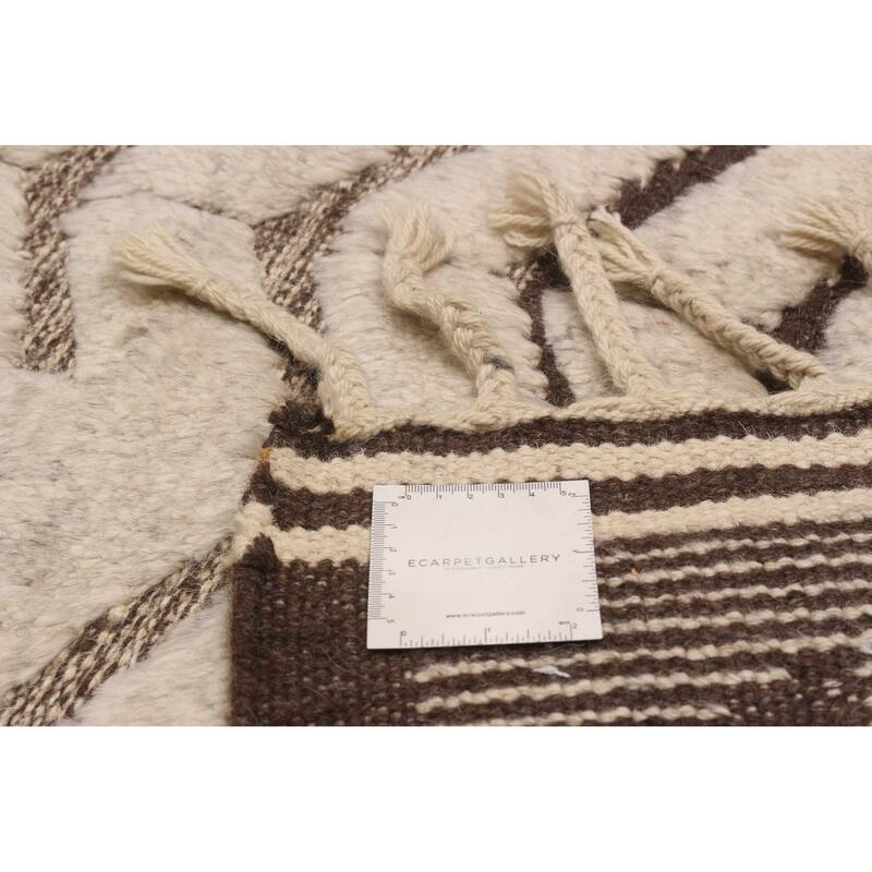 ECARPETGALLERY Hand-knotted Tangier Ivory Wool Rug - 8'5 x 11'7