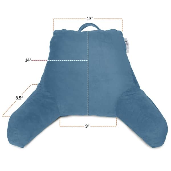 dimension image slide 58 of 62, Nestl Memory Foam Reading Pillow with Backrest, Arms and Pockets