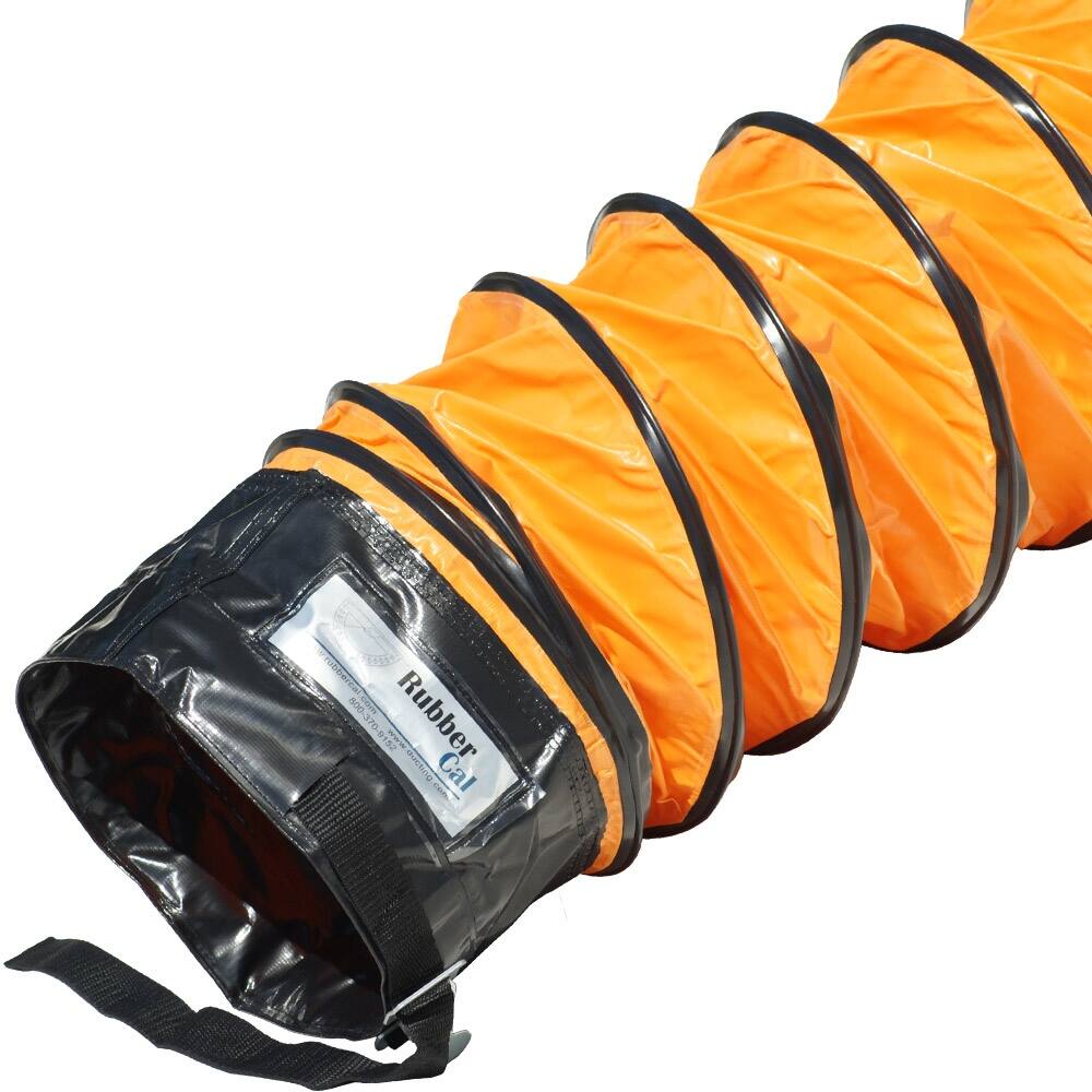 Rubber-Cal "Air Ventilator Orange" Ventilation Duct Hose - 24"ID x 25' Length Hose (Fully Stretched) - 24x300
