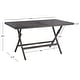 preview thumbnail 32 of 59, SAFAVIEH Outdoor Akita Folding Table with Umbrella Hole - 54.6" x 31.2" x 28.08"